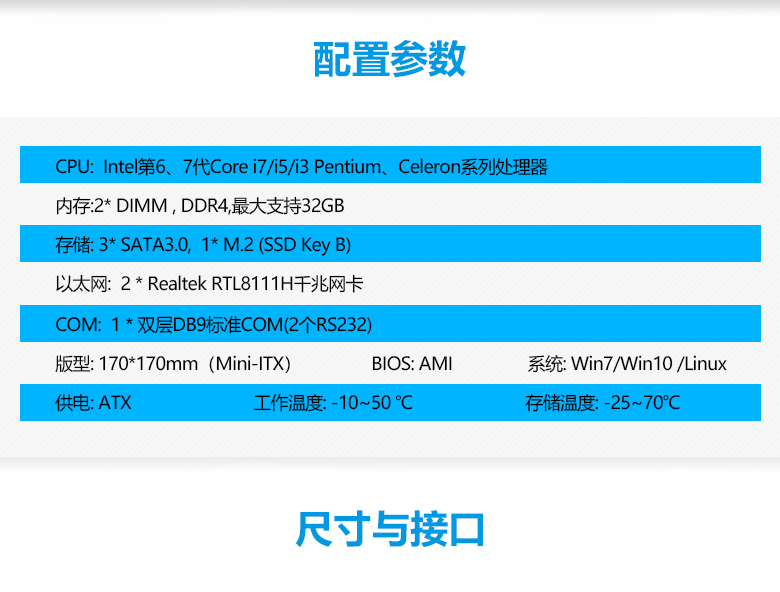 GM-H310嵌入式工(gōng)控主闆(圖2)